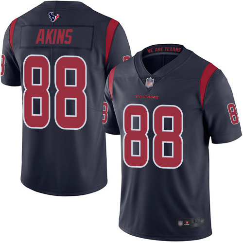 Houston Texans Limited Navy Blue Men Jordan Akins Jersey NFL Football 88 Rush Vapor Untouchable